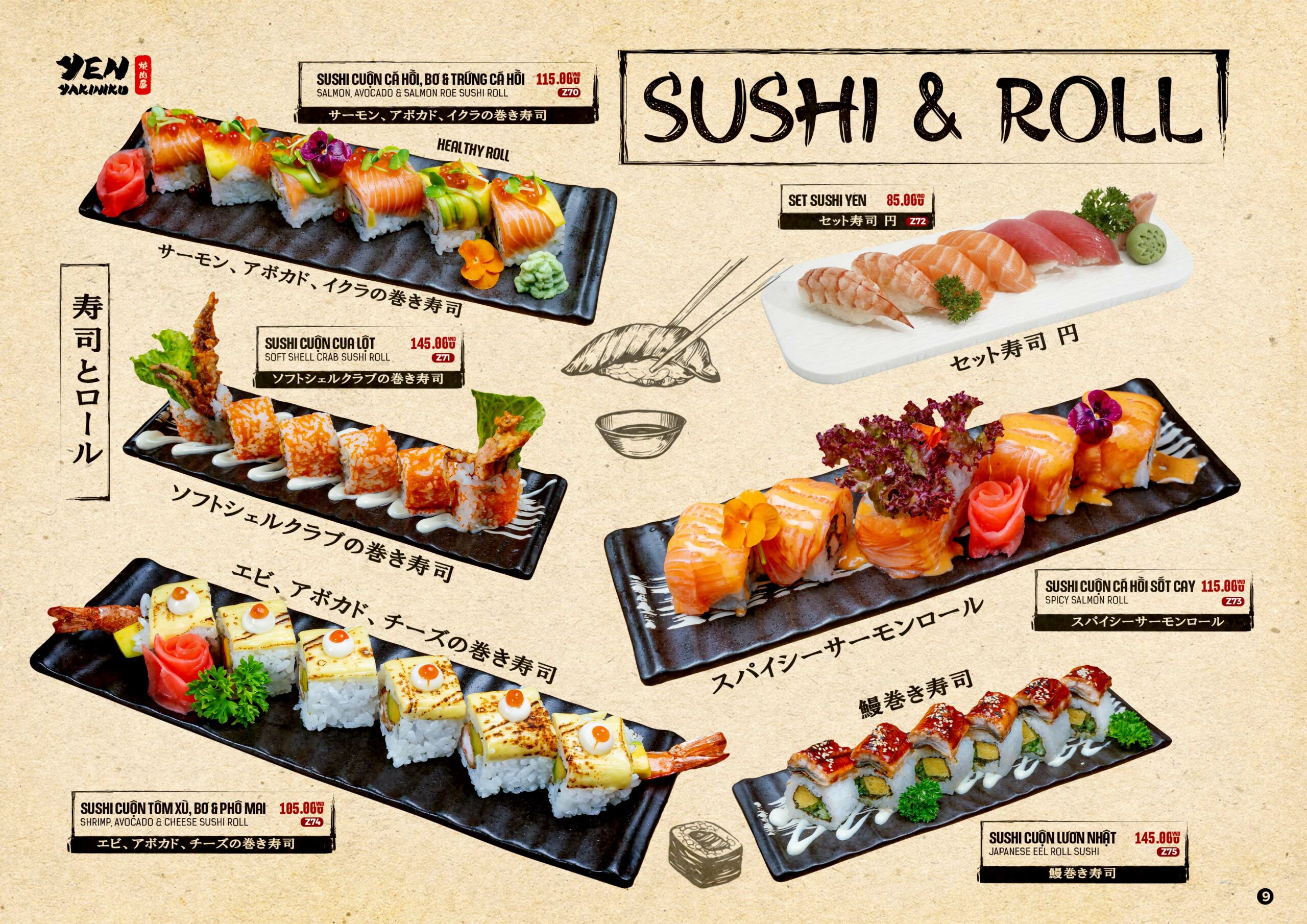 yenyakiniku menu