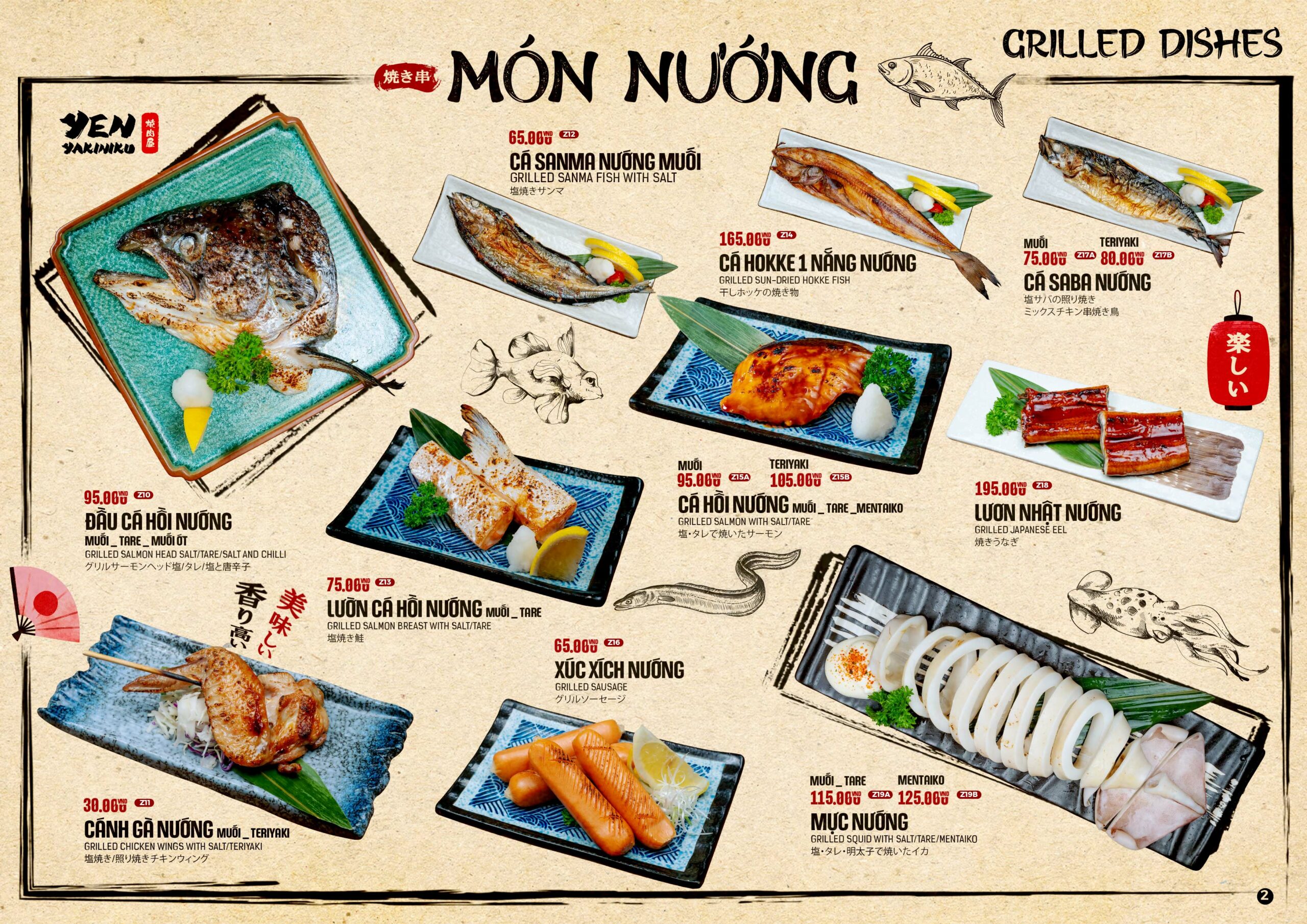 yenyakiniku menu