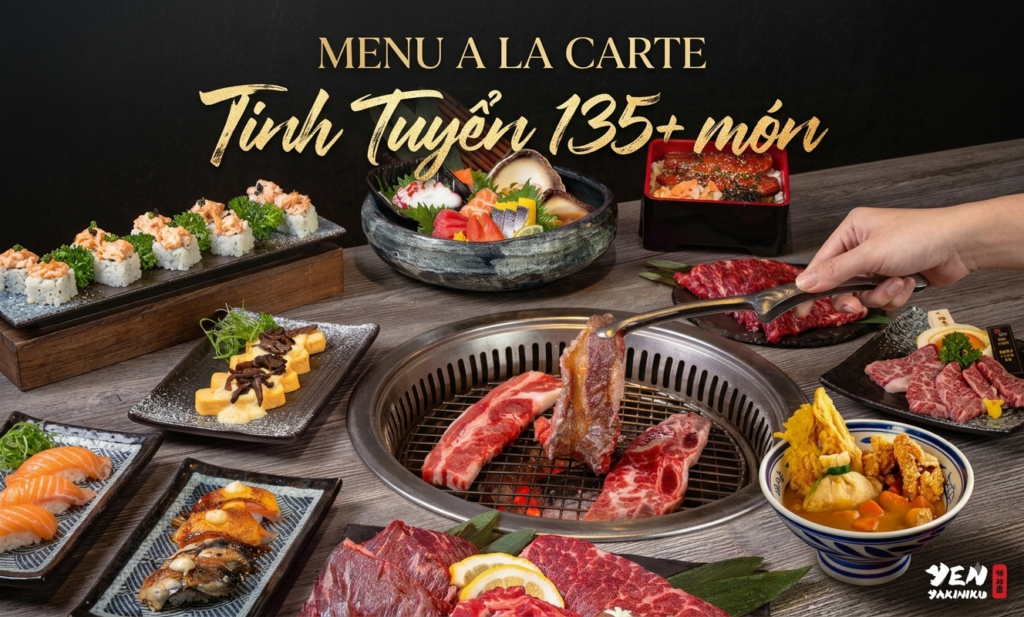 GIẢM 15% KHI ĐẶT BÀN TRƯỚC TẠI YEN YAKINIKU | ÁP DỤNG MENU ALACARTE