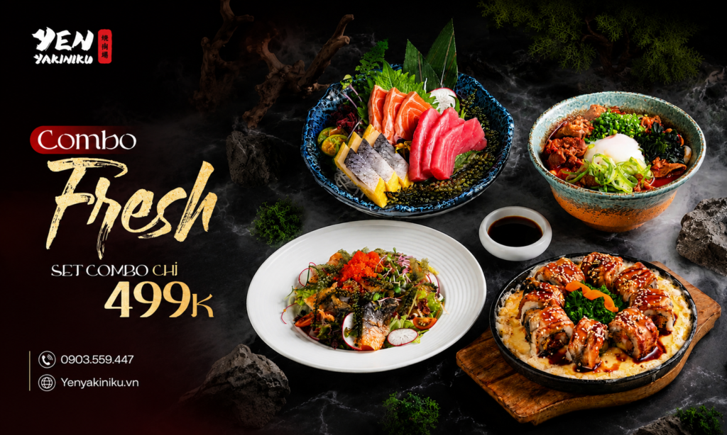 COMBO 499K CHO 2 NGƯỜI | TRỌN VẸN HƯƠNG VỊ NHẬT TẠI YEN YAKINIKU